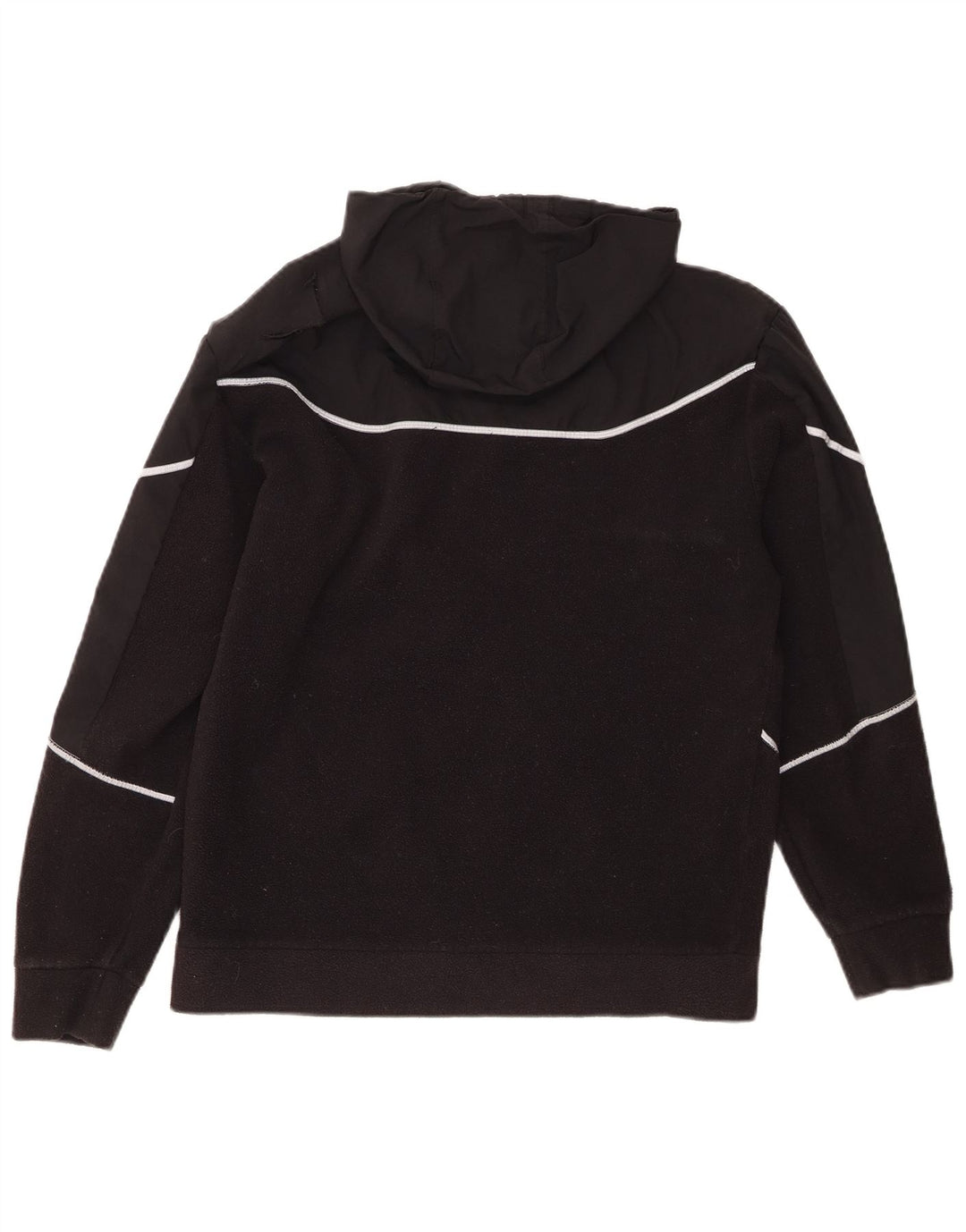 ADIDAS Herren-Fleecepullover mit Kapuze, klein, schwarzes Polyester