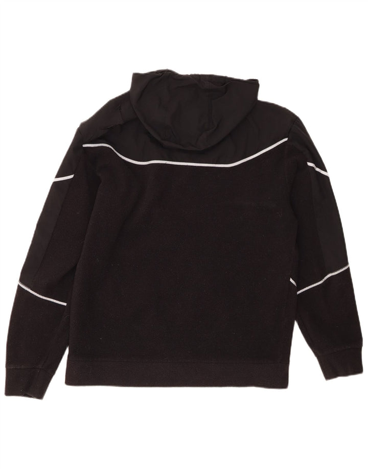 ADIDAS Herren-Fleecepullover mit Kapuze, klein, schwarzes Polyester