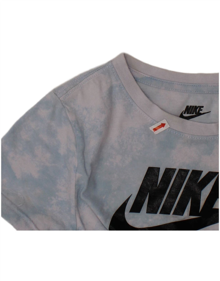 NIKE Grafik-T-Shirt für Jungen, 6–7 Jahre, Größe L, Blau, Batikfärbung