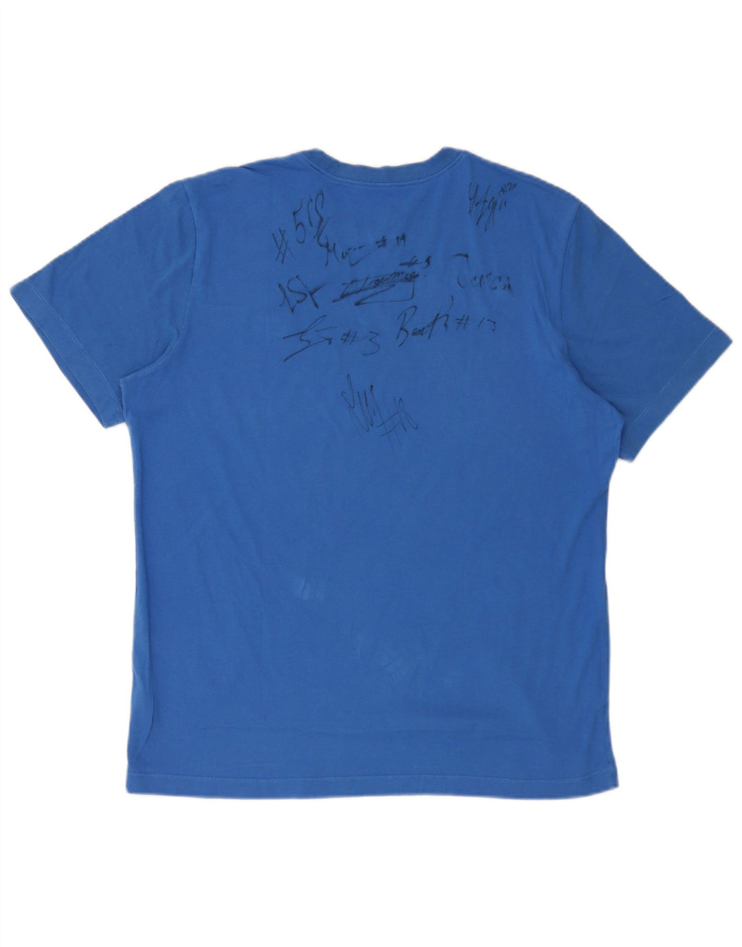 Nike Herren T-Shirt Top Large Blau Baumwolle