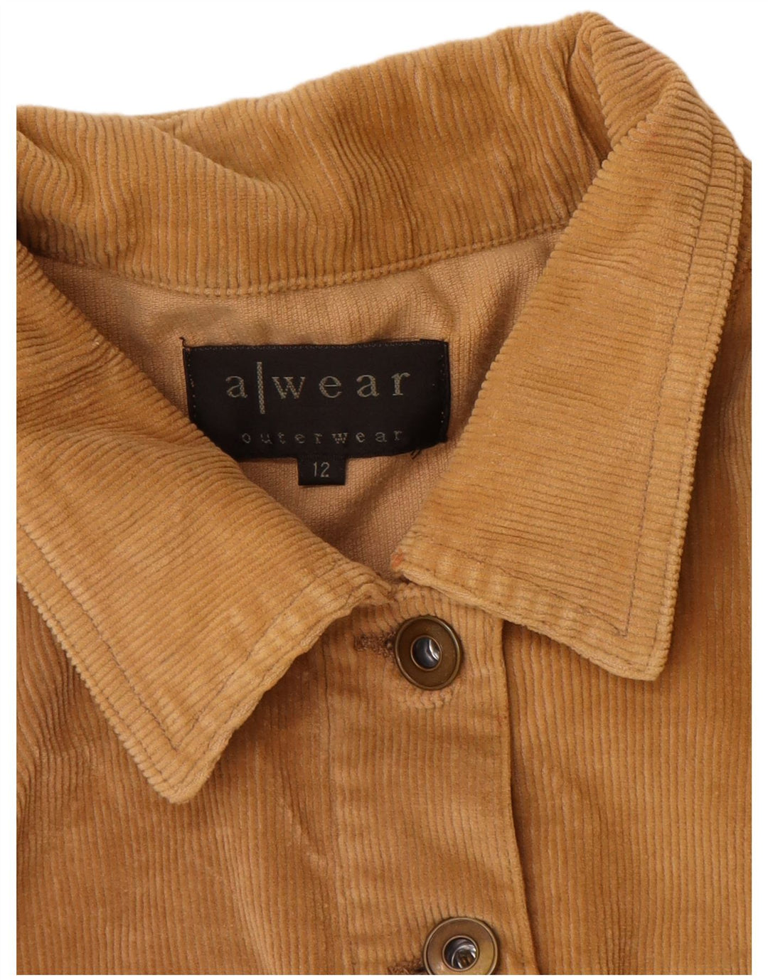 A Wear Damen Cordjacke UK 12 Mittelbeige Baumwolle