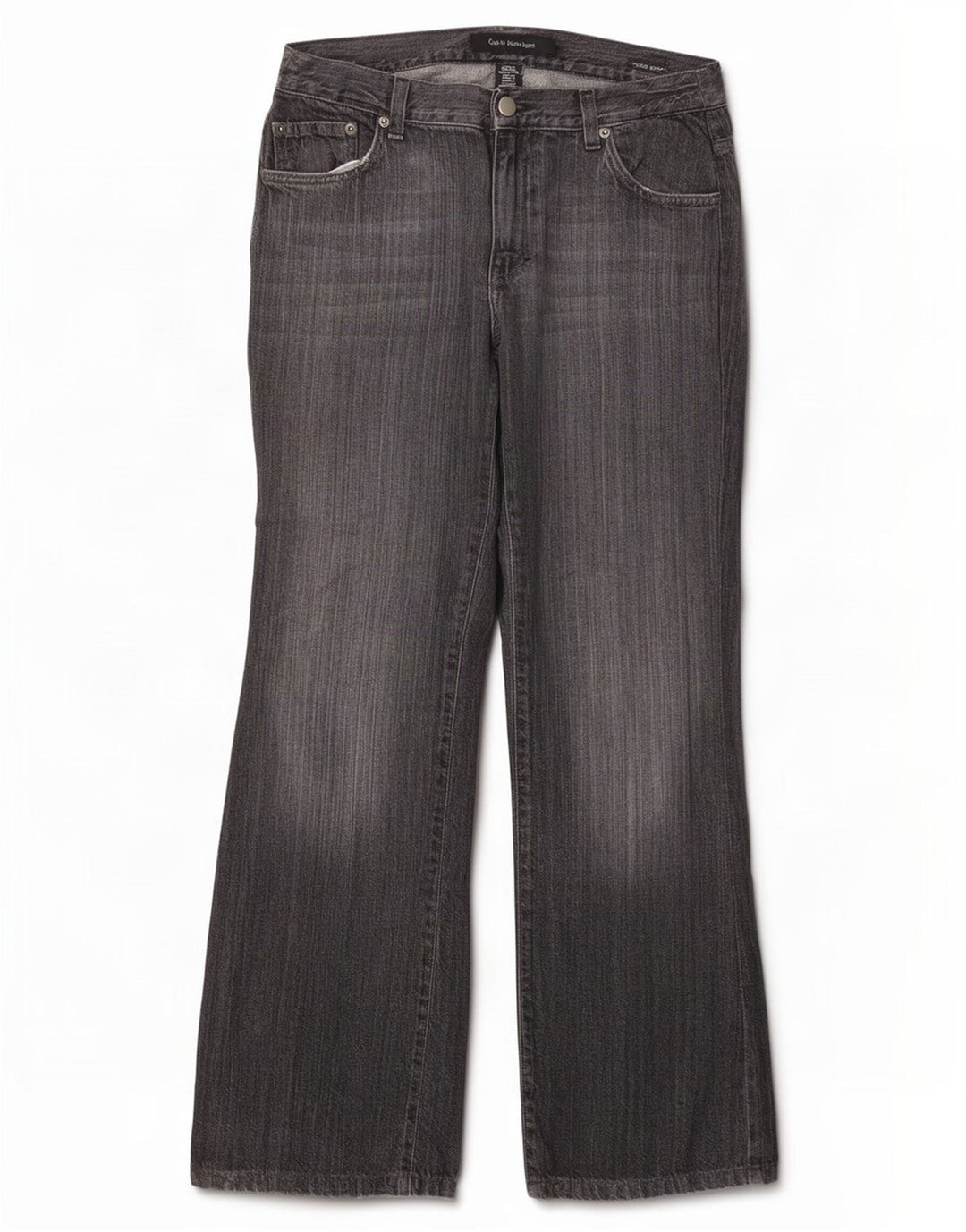 Calvin Klein Damen Bootcut-Jeans mit niedriger Taille, W30 L30, graue Baumwolle