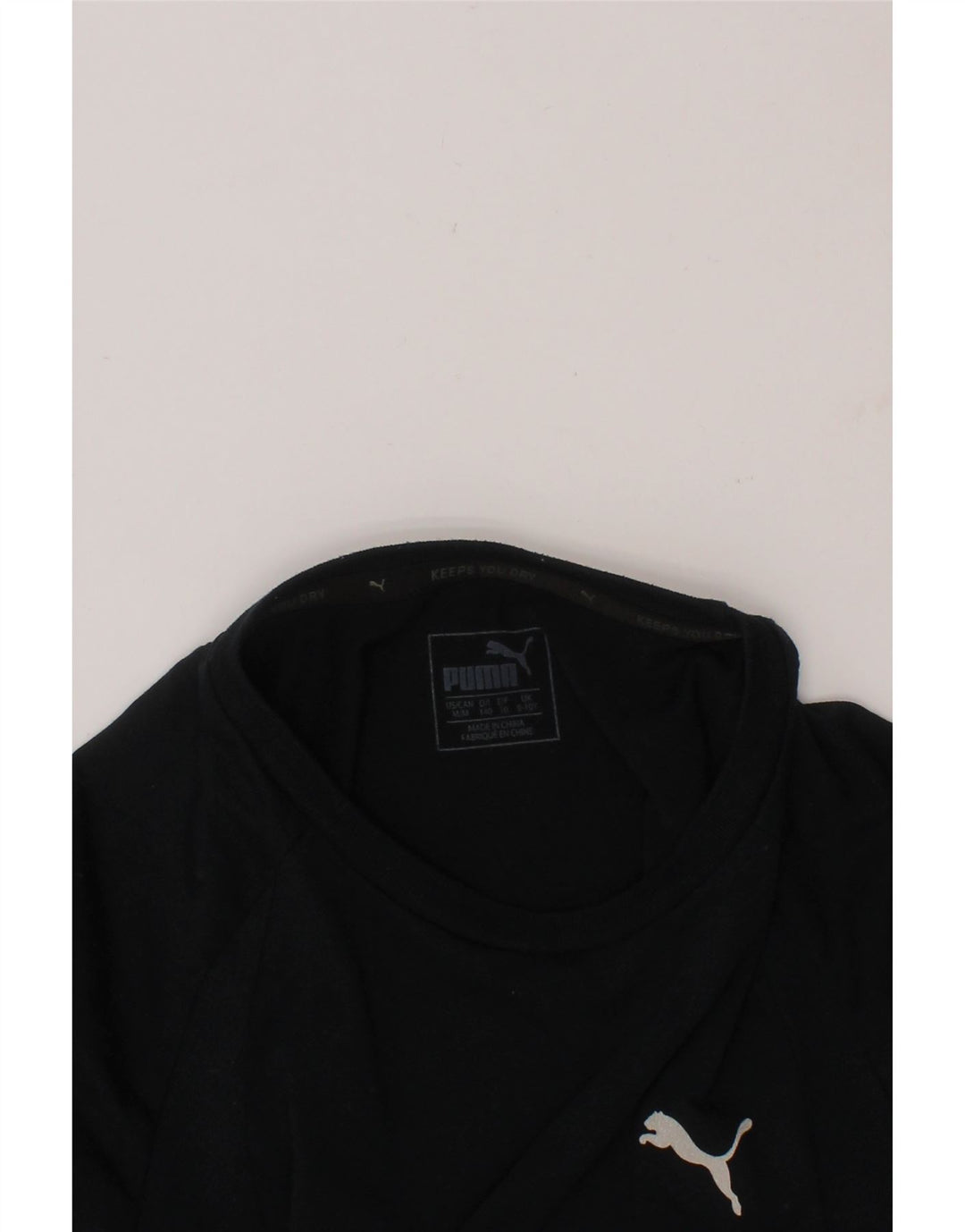 PUMA Boys T-Shirt Top 9-10 Years  Black Cotton Vintage Puma and Second-Hand Puma from Messina Hembry 