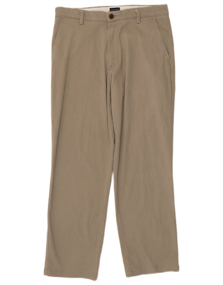 DOCKERS Herren-Chinohose mit klassischer Passform, W32, L30, beige Baumwolle