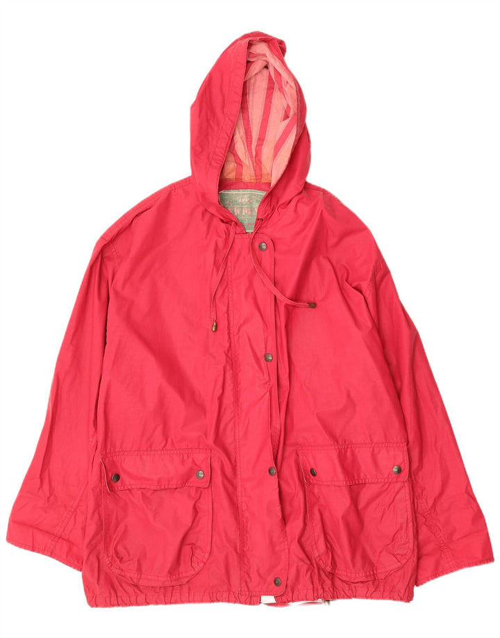 NEW PENNY Damen Übergroße Windjacke mit Kapuze, UK 16, Größe L, Rot
