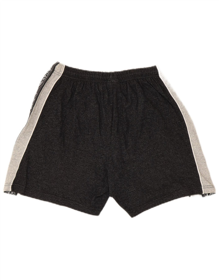 Asics Herren Grafik-Sportshorts, groß, graue Farbblock-Baumwolle