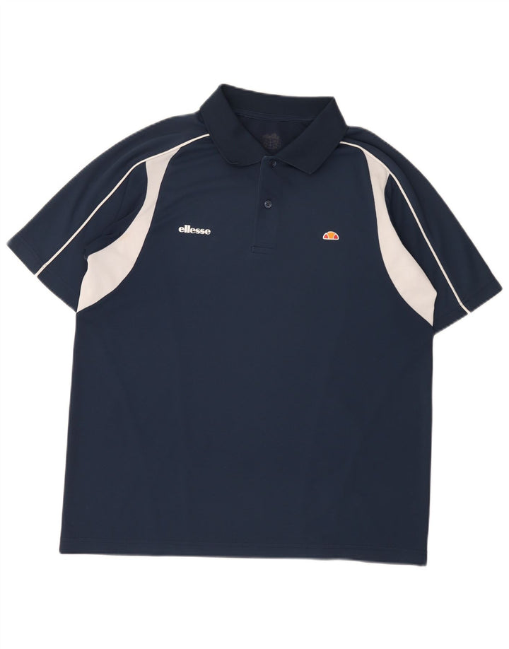 Ellesse Herren-Poloshirt, mittelgroß, Marineblau, Farbblock