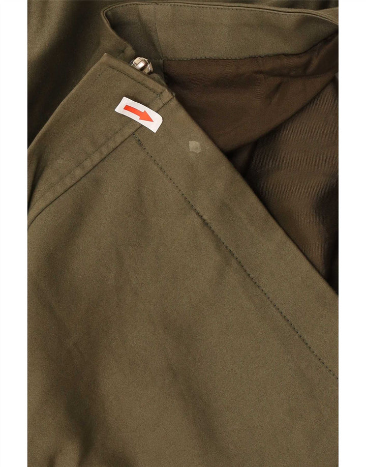 Reiss Damen Parka mit Kapuze, übergroß, Gr. 8, Khaki, Baumwolle