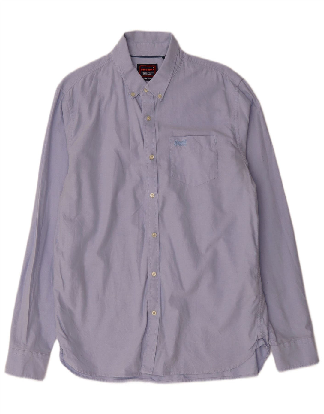 Superdry Herrenhemd XL, blaue Baumwolle