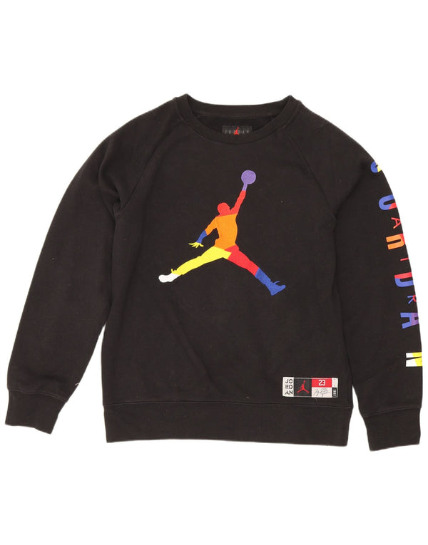 Jordan Jungen-Sweatshirt mit Grafik, 12–13 Jahre, Größe L, Schwarz, Baumwolle, Sport