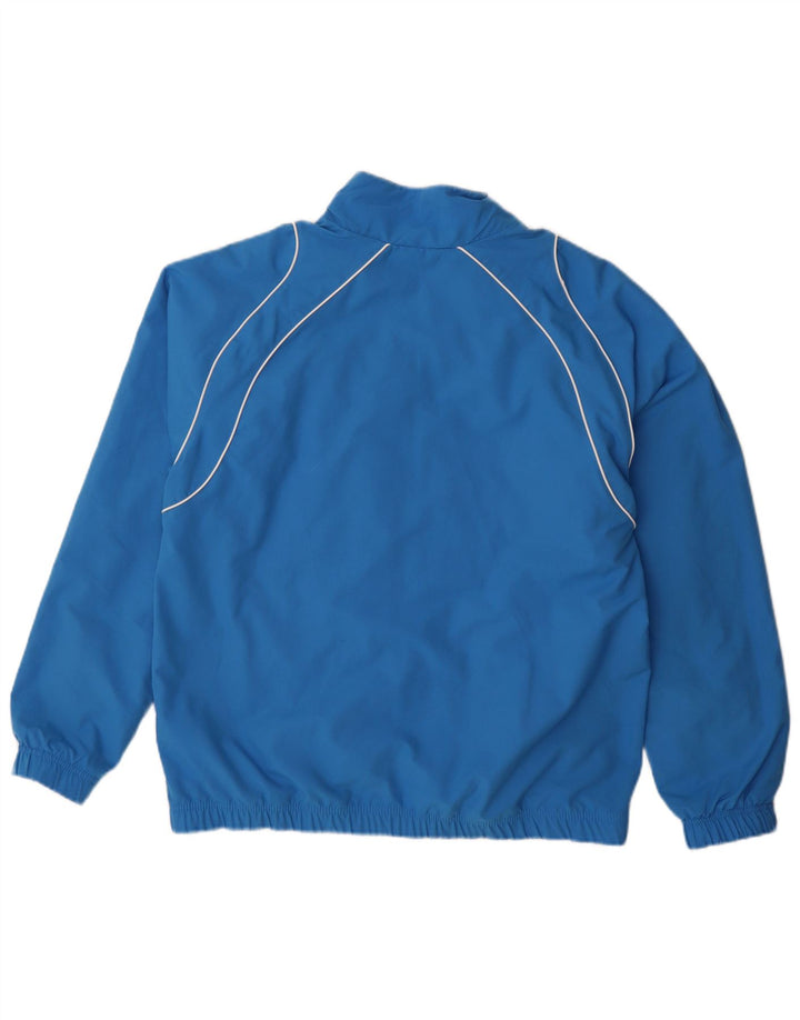 NIKE Herren-Trainingsanzug-Oberteiljacke UK 39/41 Mittelblaues Polyester