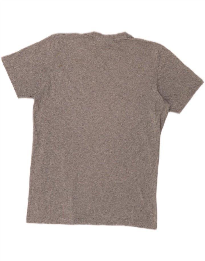 Converse Herren Grafik-T-Shirt-Oberteil XL aus grau gefleckter Baumwolle