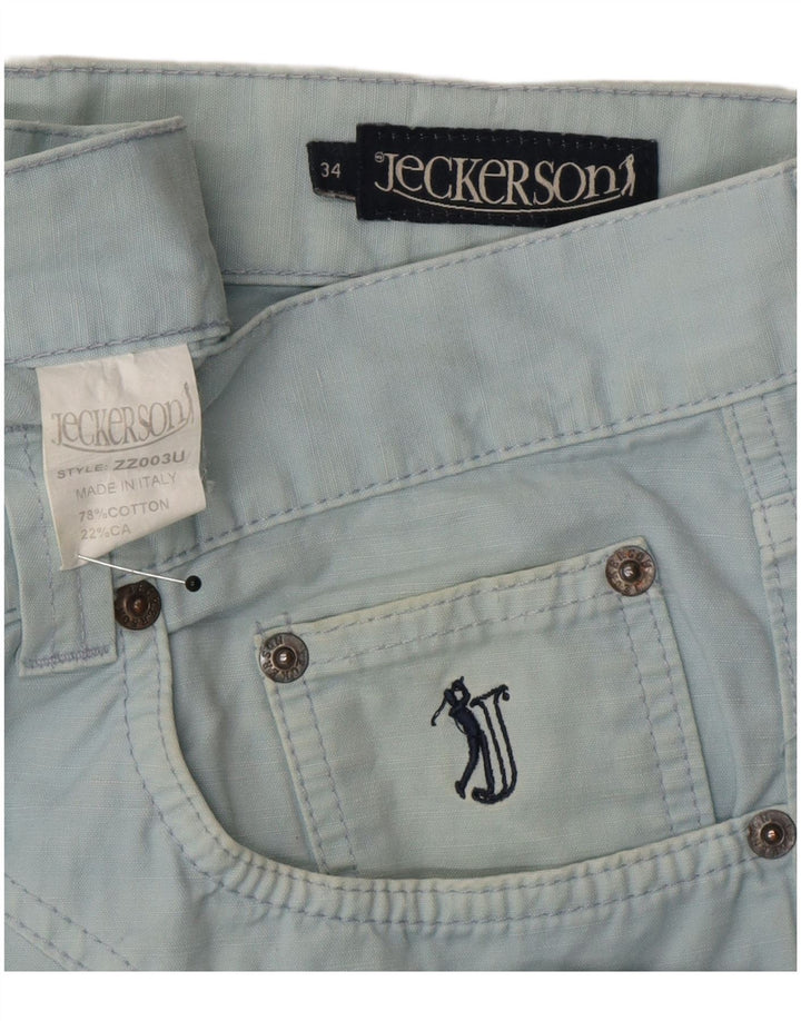 Jeckerson Damen Straight Jeans W34 L34 Blaue Baumwolle