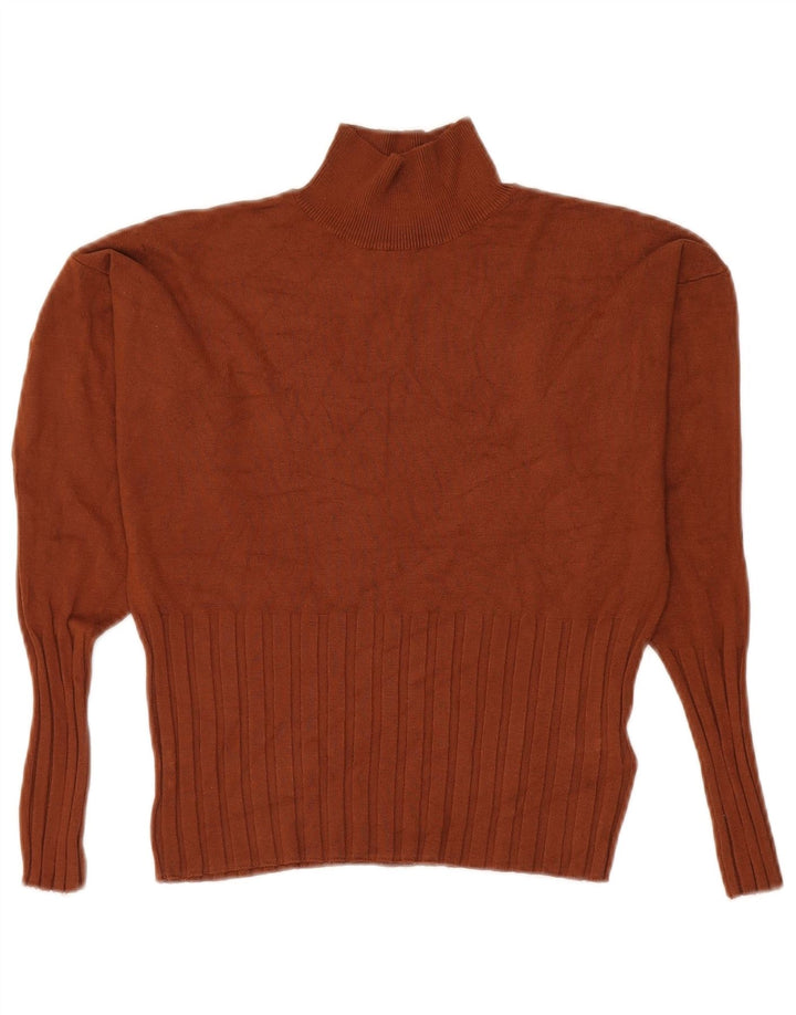 Marks & Spencer Damen-Pullover mit Rollkragen, Gr. 14, Braun, Viskose