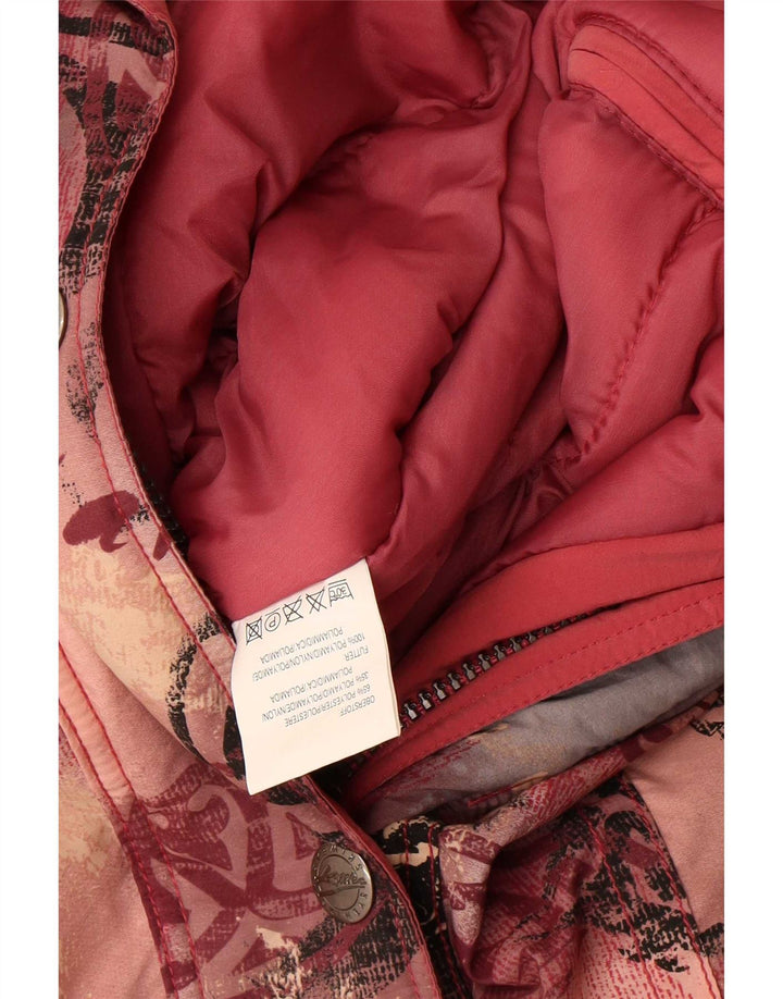 Killtec Damen-Skioverall mit grafischer Kapuze, Größe 42, mittelrosa, geblümt
