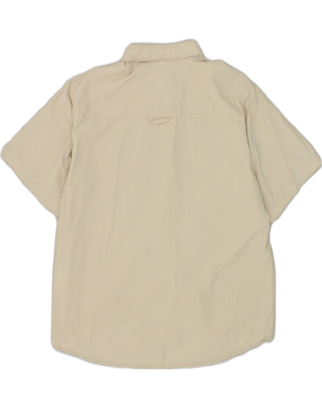 VINTAGE Womens Short Sleeve Shirt Size 40 Medium Beige Polyamide | Vintage Vintage | Thrift | Second-Hand Vintage | Used Clothing | Messina Hembry 