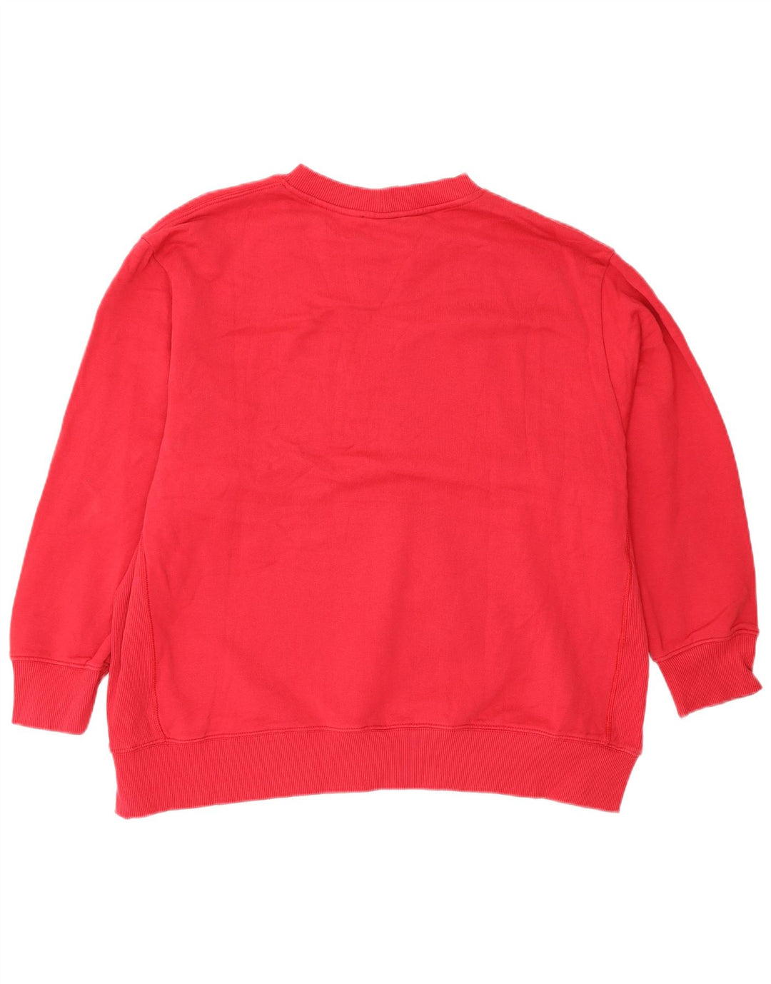 Zara Damen Harvard Übergroßer Sweatshirtpullover UK 16 Große rote Baumwolle