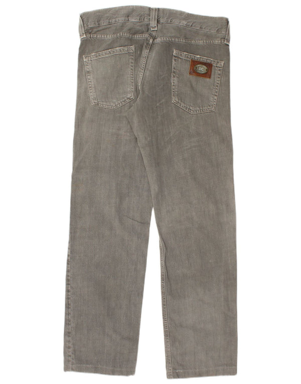 Dolce & Gabbana Herren Straight Jeans IT 50 Large W36 L32 Graue Baumwolle