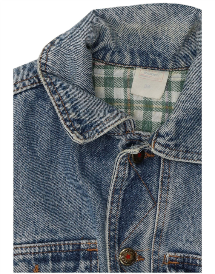 Casucci Jungen-Jeansjacke mit Grafik, 10–11 Jahre, blaue Baumwolle