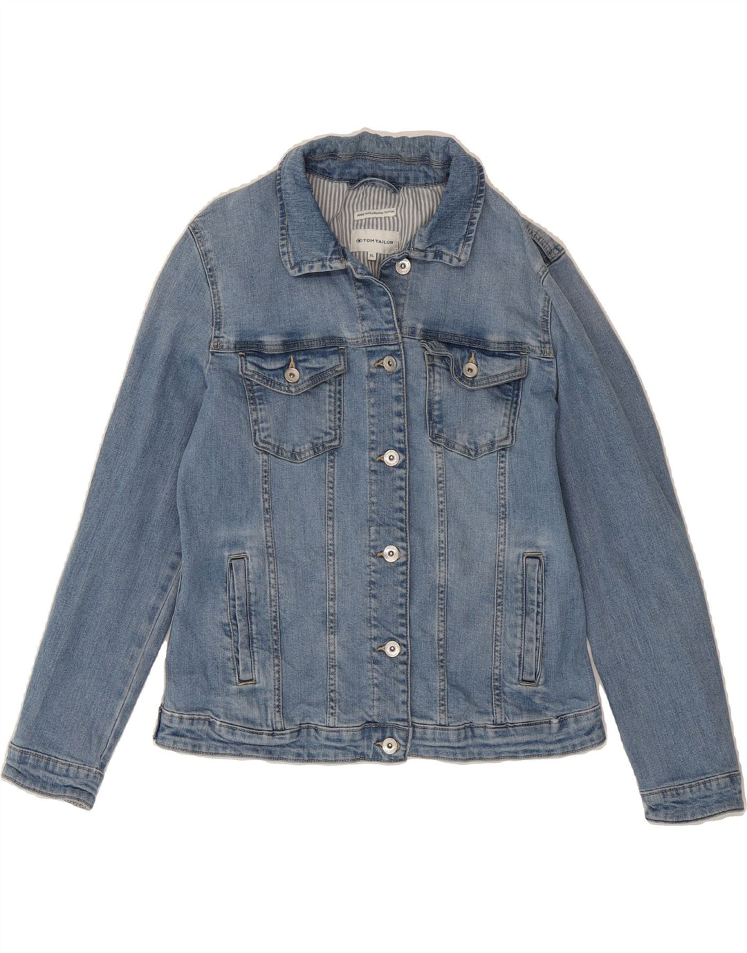 TOM TAILOR Girls Denim Jacket 13-14 Years XL Blue Cotton Vintage Tom Tailor and Second-Hand Tom Tailor from Messina Hembry 