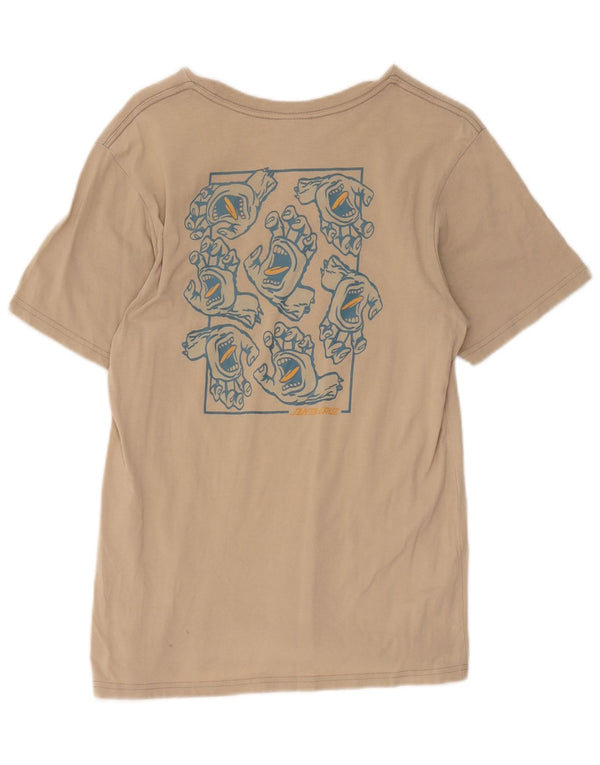 Santa Cruz Grafik-T-Shirt für Jungen, 15–16 Jahre, beige Baumwolle