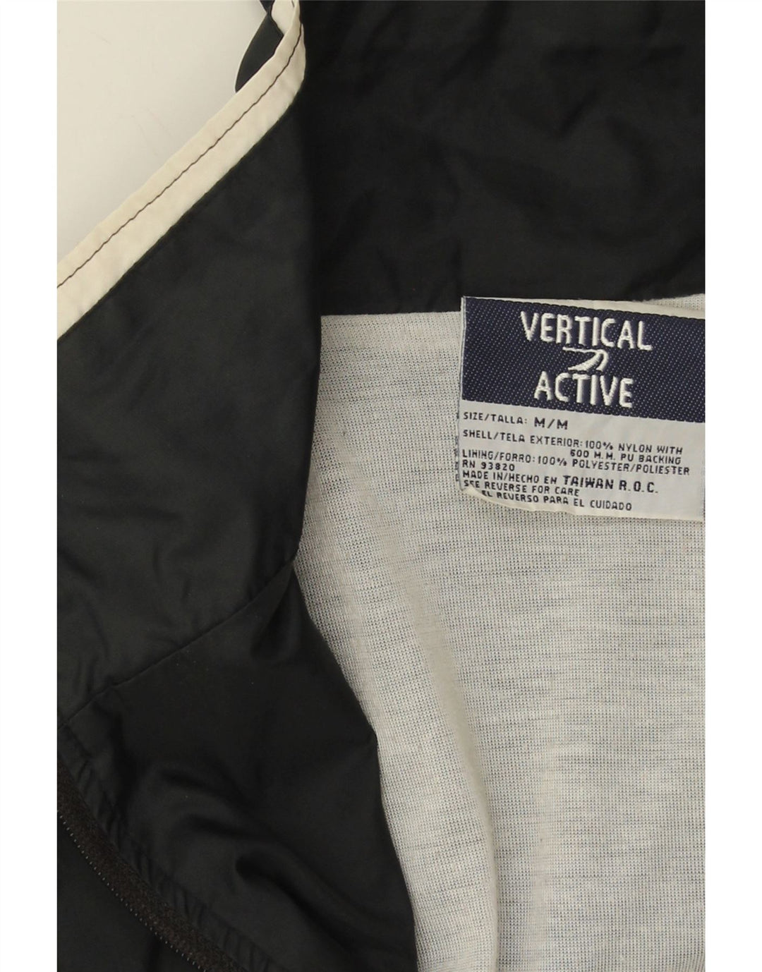 VERTICAL Herren-Trainingsanzugoberteil, Mittelschwarzes Colourblock-Nylon