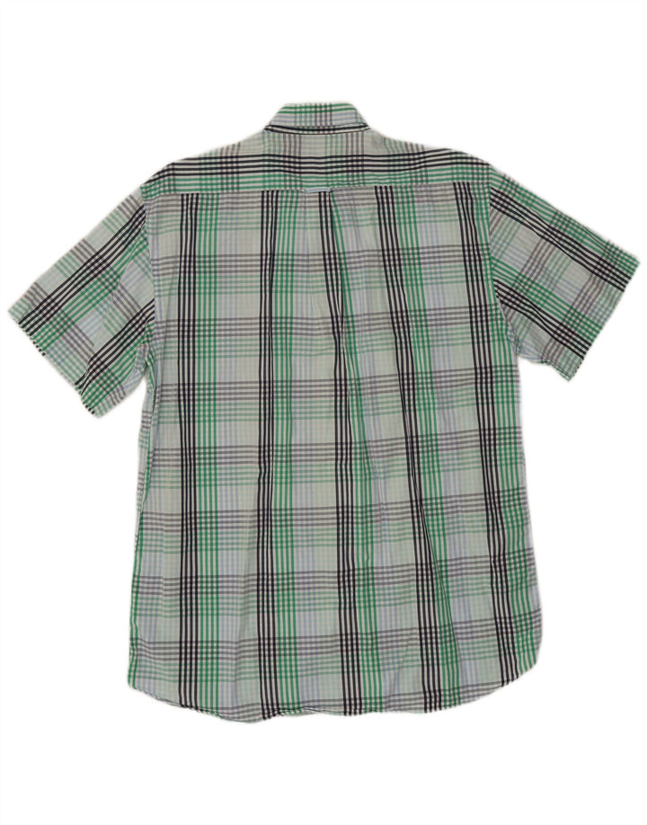 Gant Herren-Hemd, kurzärmelig, normale Passform, groß, grün kariert, Baumwolle