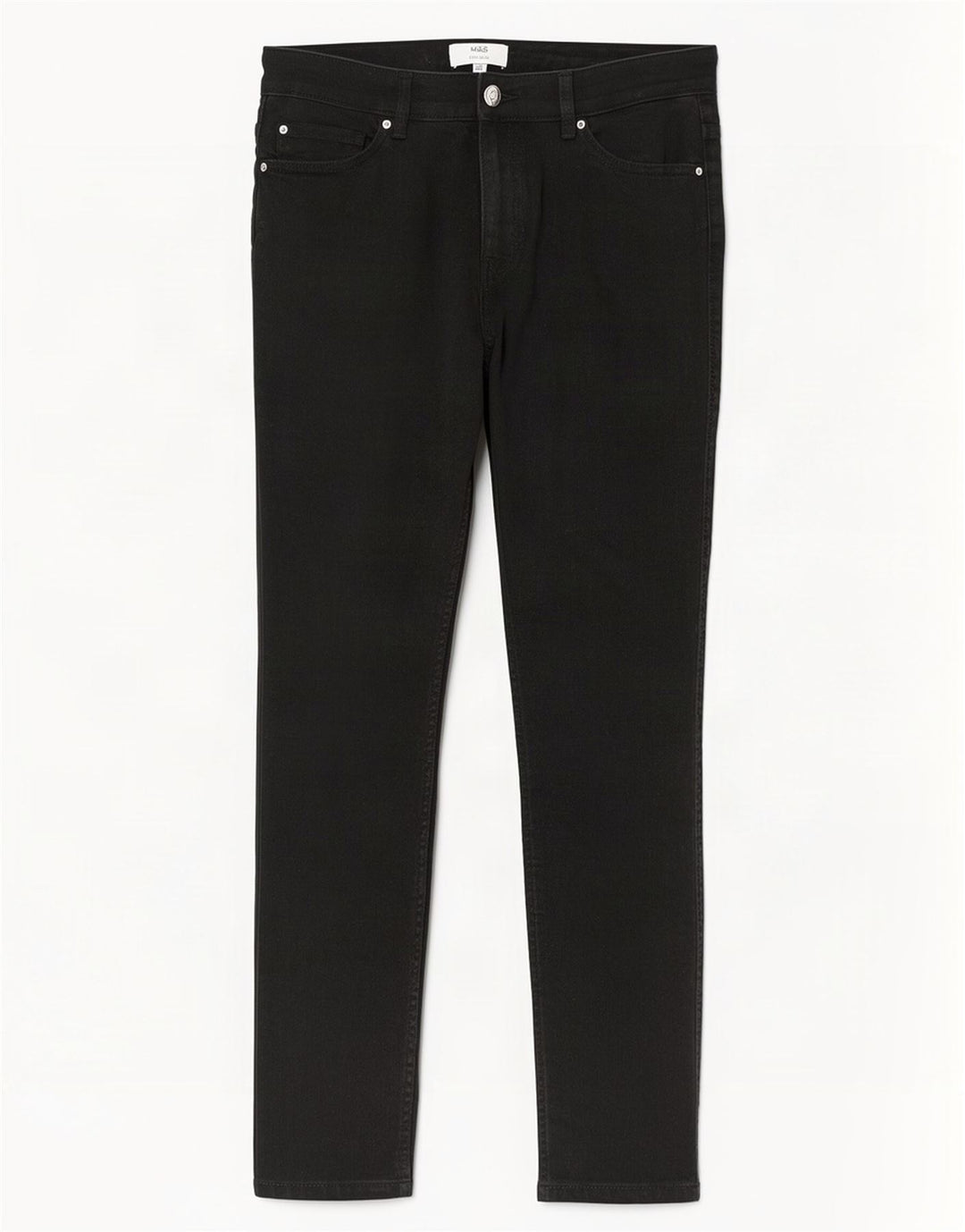 Marks & Spencer Damen Short Slim Jeans UK 14 Medium W30 L27 Schwarze Baumwolle