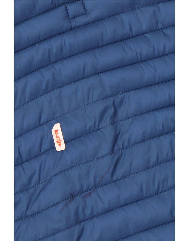 Trussardi Herren-Jacke mit Kapuze, gepolstert, UK 40, Größe L, blaues Nylon
