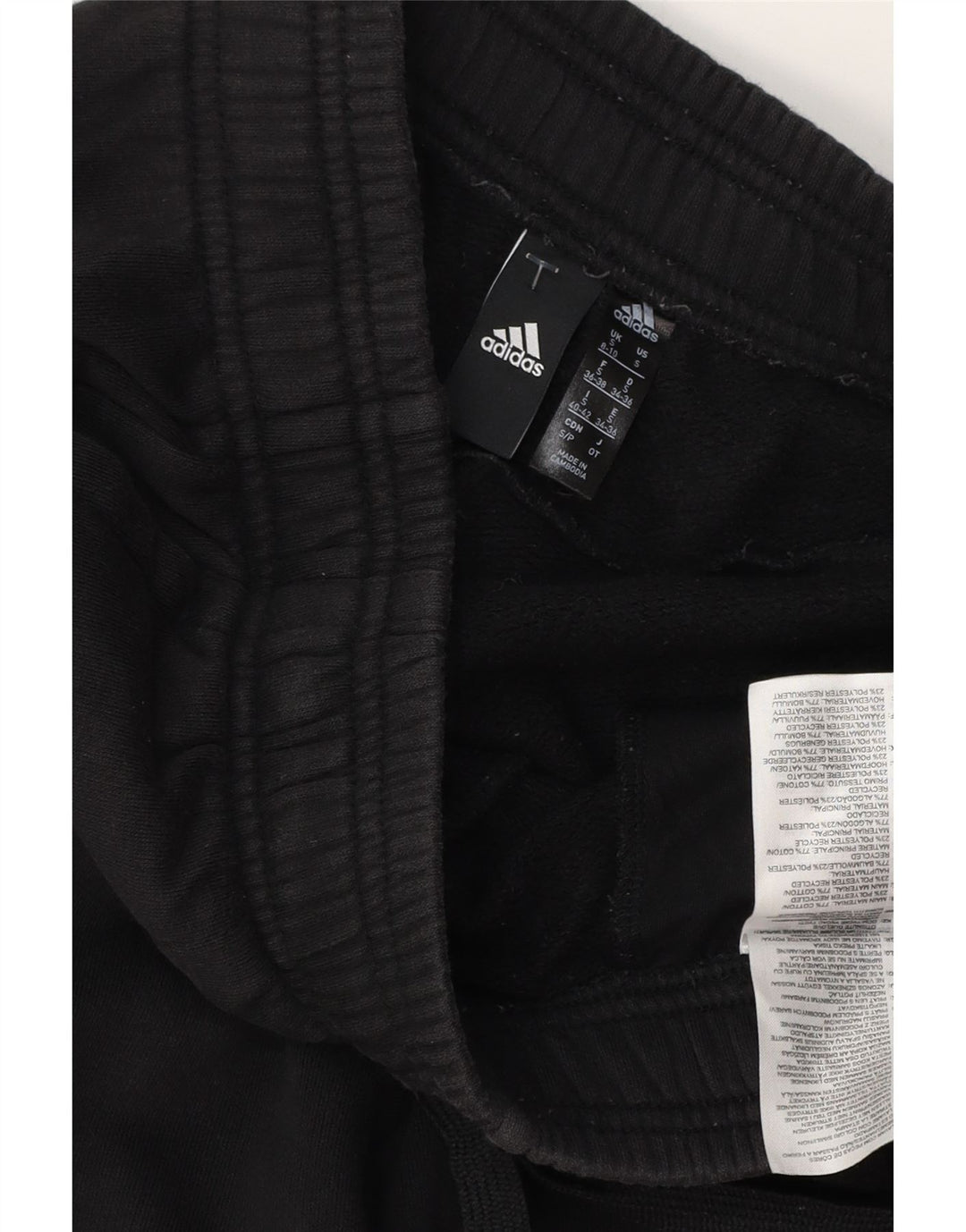 ADIDAS Damen Trainingshose Jogger UK 8/10 Small Schwarz Baumwolle