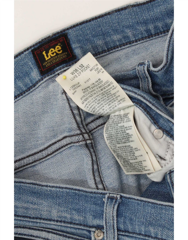 Lee Damen Luke Distressed Slim Jeans W36 L32 Blaue Baumwolle