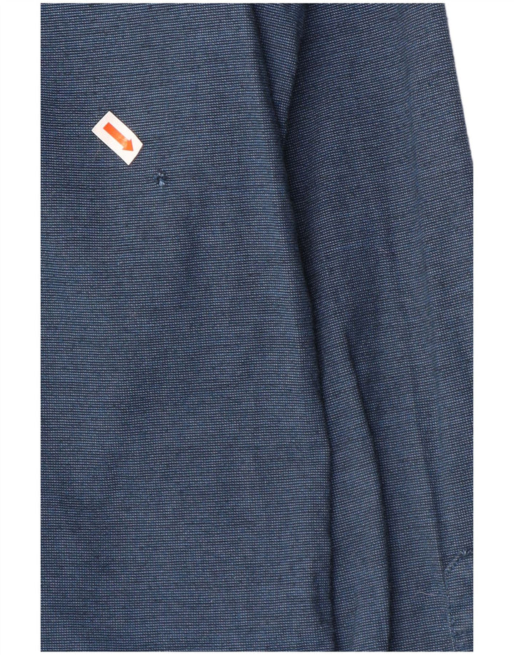 Hollister Herren-Slim-Fit-Hemd aus Baumwolle in mittlerem Marineblau