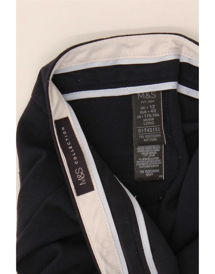 Marks & Spencer Damen Slim-Anzughose UK 12 M W32 L31 Marineblau
