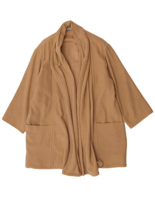 Luisa Spagnoli Damen Offener Übergroßer Mantel UK 10 Small Beige