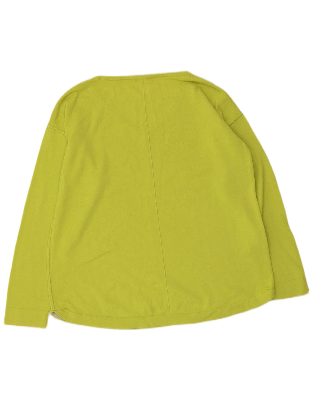 WHITE STUFF Damen-Pullover mit V-Ausschnitt, UK 14, Größe L, grüne Baumwolle