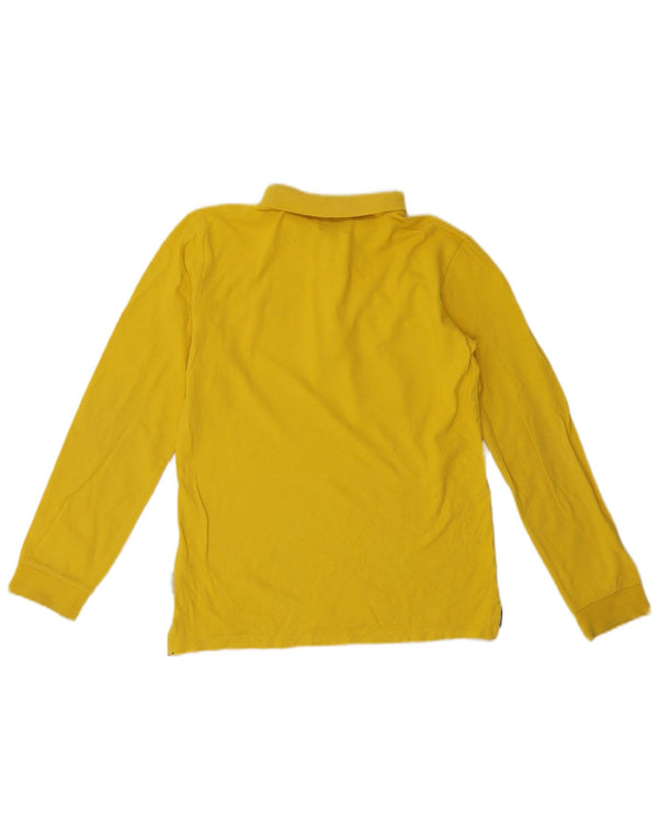 Henry Cottons Langarm-Poloshirt für Jungen, 13–14 Jahre, Größe S, gelbe Baumwolle