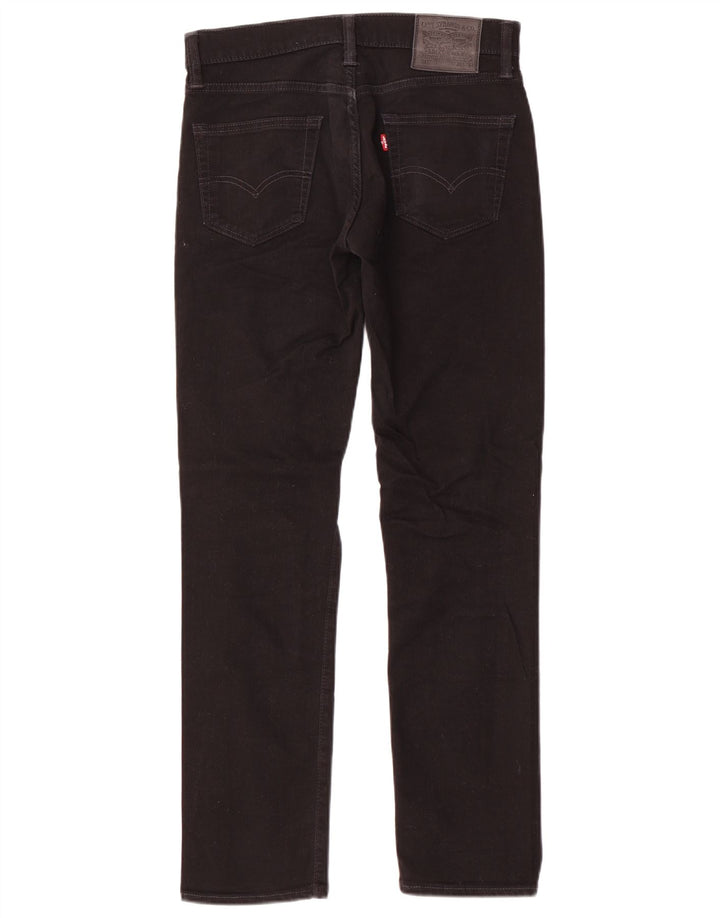 Levi's Herren Slim Jeans W30 L32 Schwarze Baumwolle
