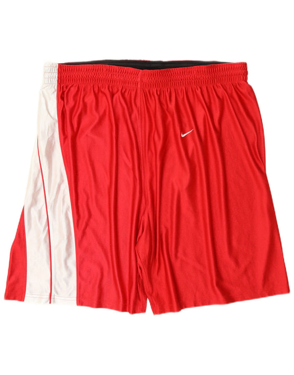 Nike Herren-Sportshorts 3XL, rotes Colourblock-Polyester