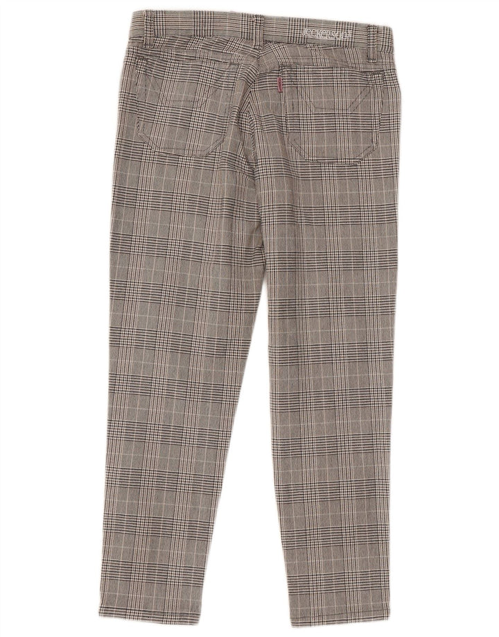 Jeckerson Damen Slim Cropped-Hose W26 L25 Grauer Hahnentritt