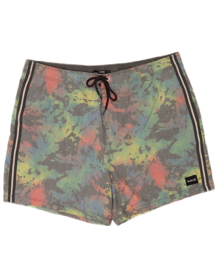 Hurley Herren Phantom Badeshorts, groß, mehrfarbig, Batik-Baumwolle