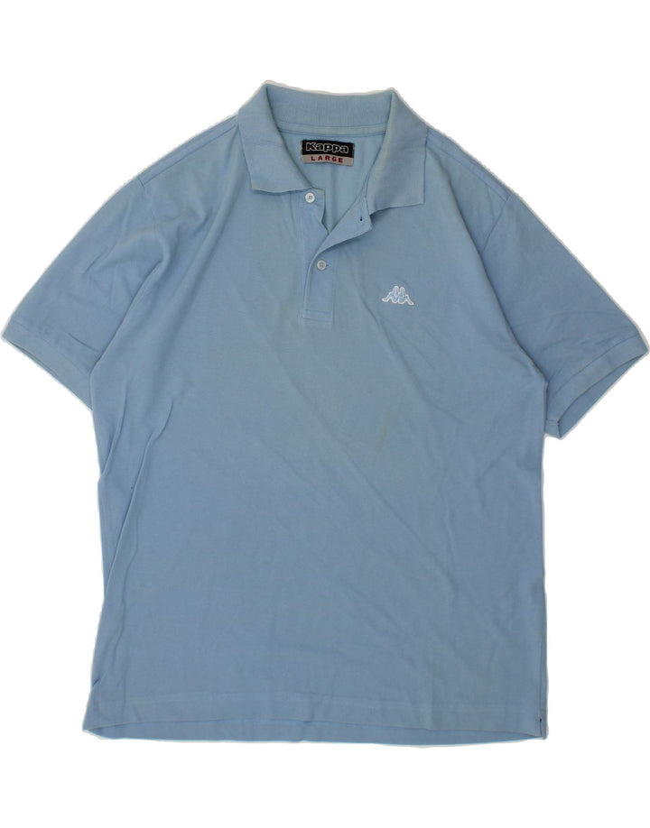 KAPPA Mens Polo Shirt Large Blue Cotton Vintage Kappa and Second-Hand Kappa from Messina Hembry 