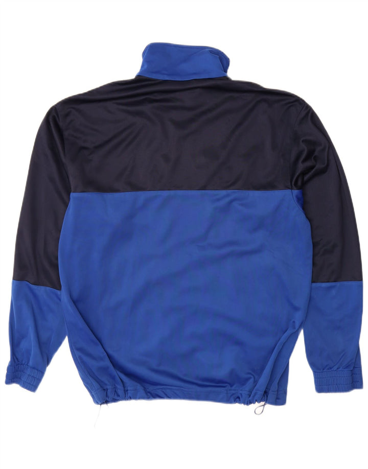 LOTTO Herren-Trainingsanzug-Oberteil, Jacke, XL, blaues Farbblock-Polyester