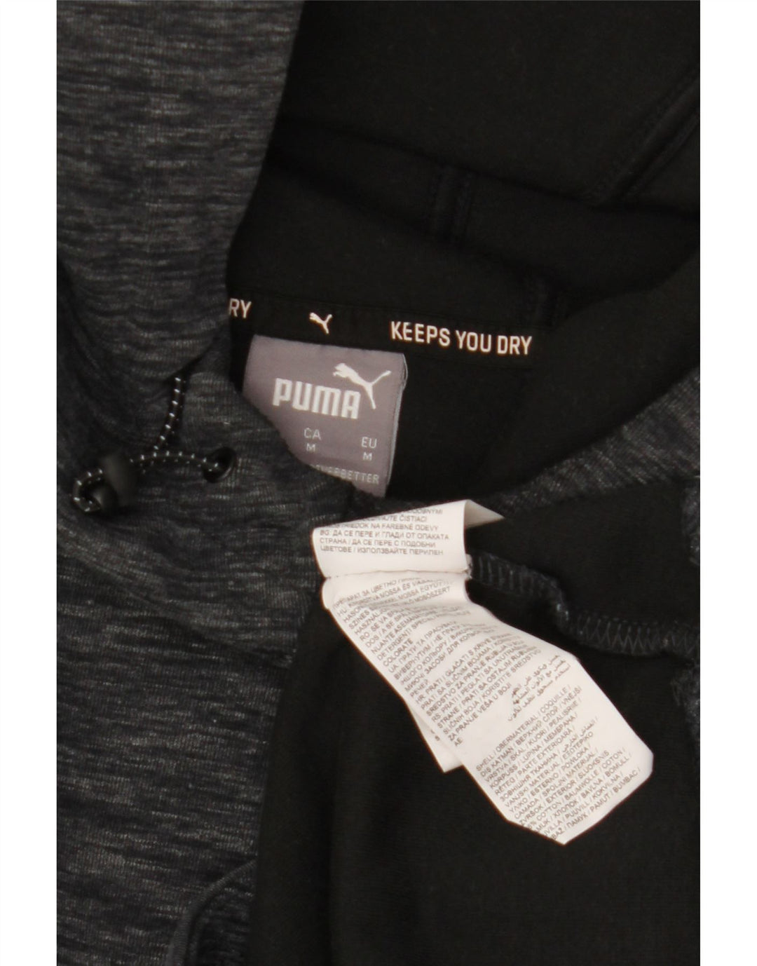 Puma Herren Kapuzenpullover aus mittelgrau gefleckter Baumwolle