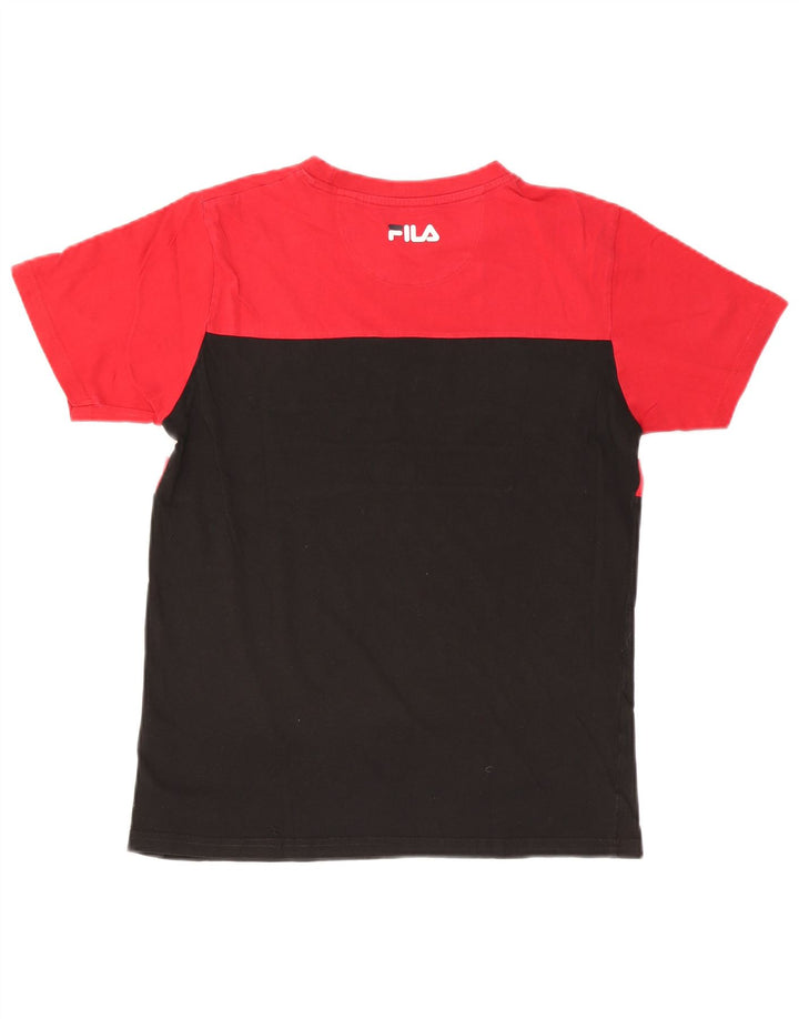 Fila Herren-T-Shirt mit Grafik, Größe S, mehrfarbig, Colourblock-Baumwolle