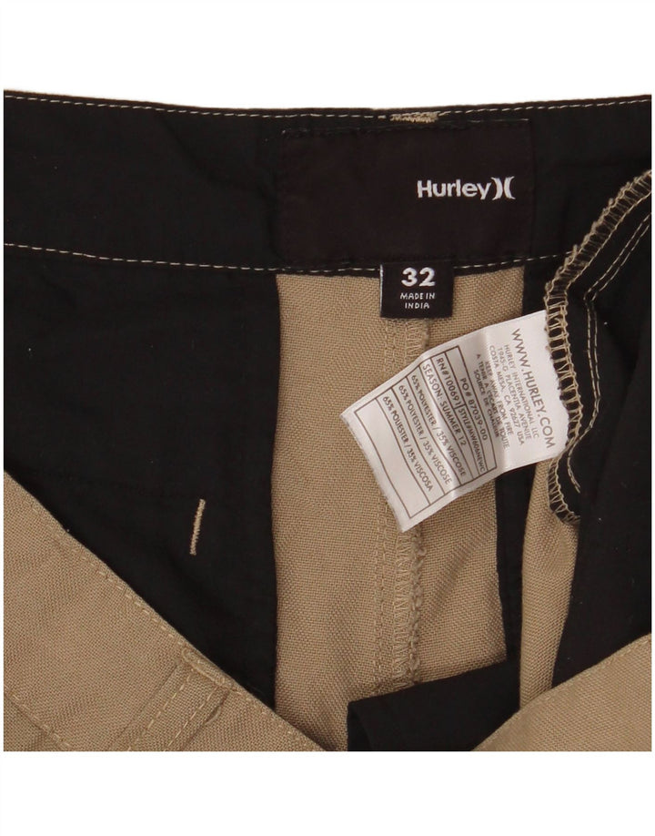 HURLEY Herren-Chinoshorts W32 Mittelbeigefarbenes Polyester