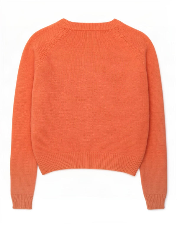 Topshop Damen-Pullover mit U-Boot-Ausschnitt, UK 12, mittelorangefarbenes Nylon