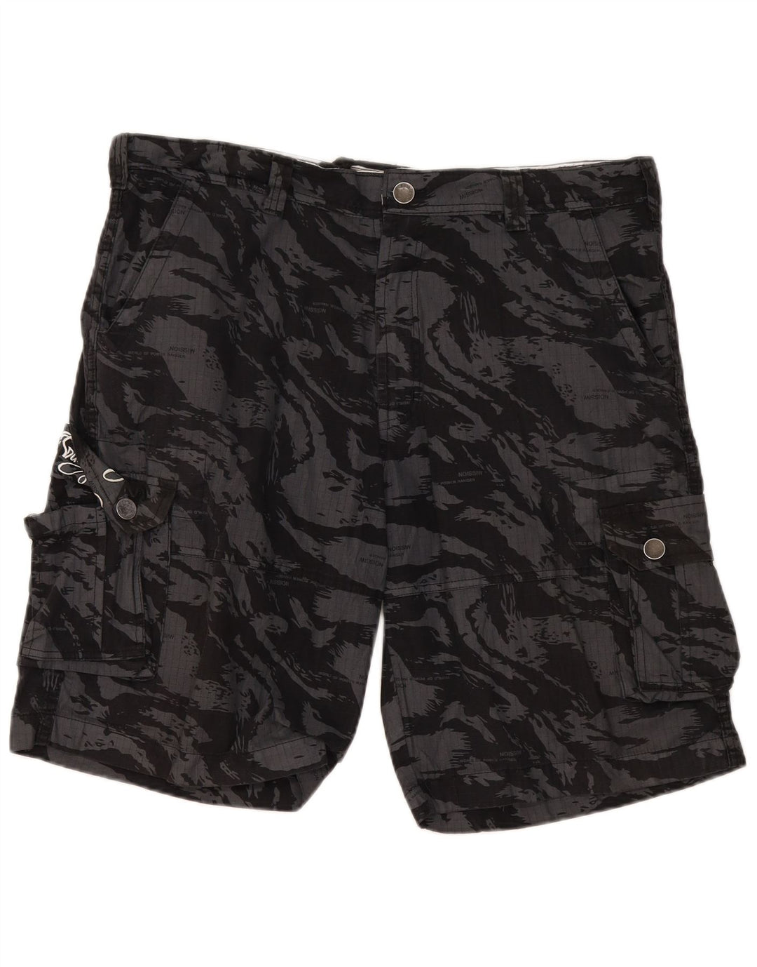 Billabong Herren Graphic Cargo Shorts W40 XL Graue Tarnung