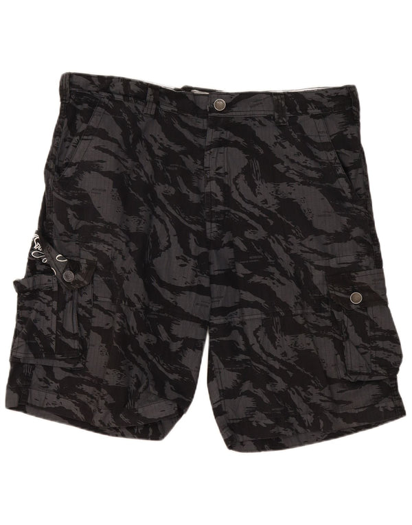 Billabong Mens Graphic Cargo Shorts W40 XL Grey Camouflage