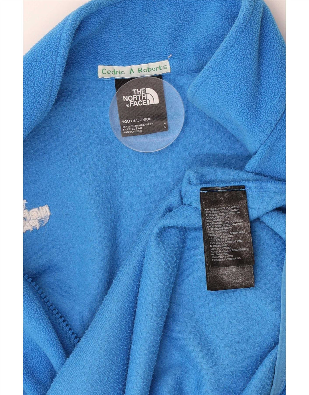 The North Face Fleecejacke für Jungen, 11–12 Jahre, groß, blaues Polyester