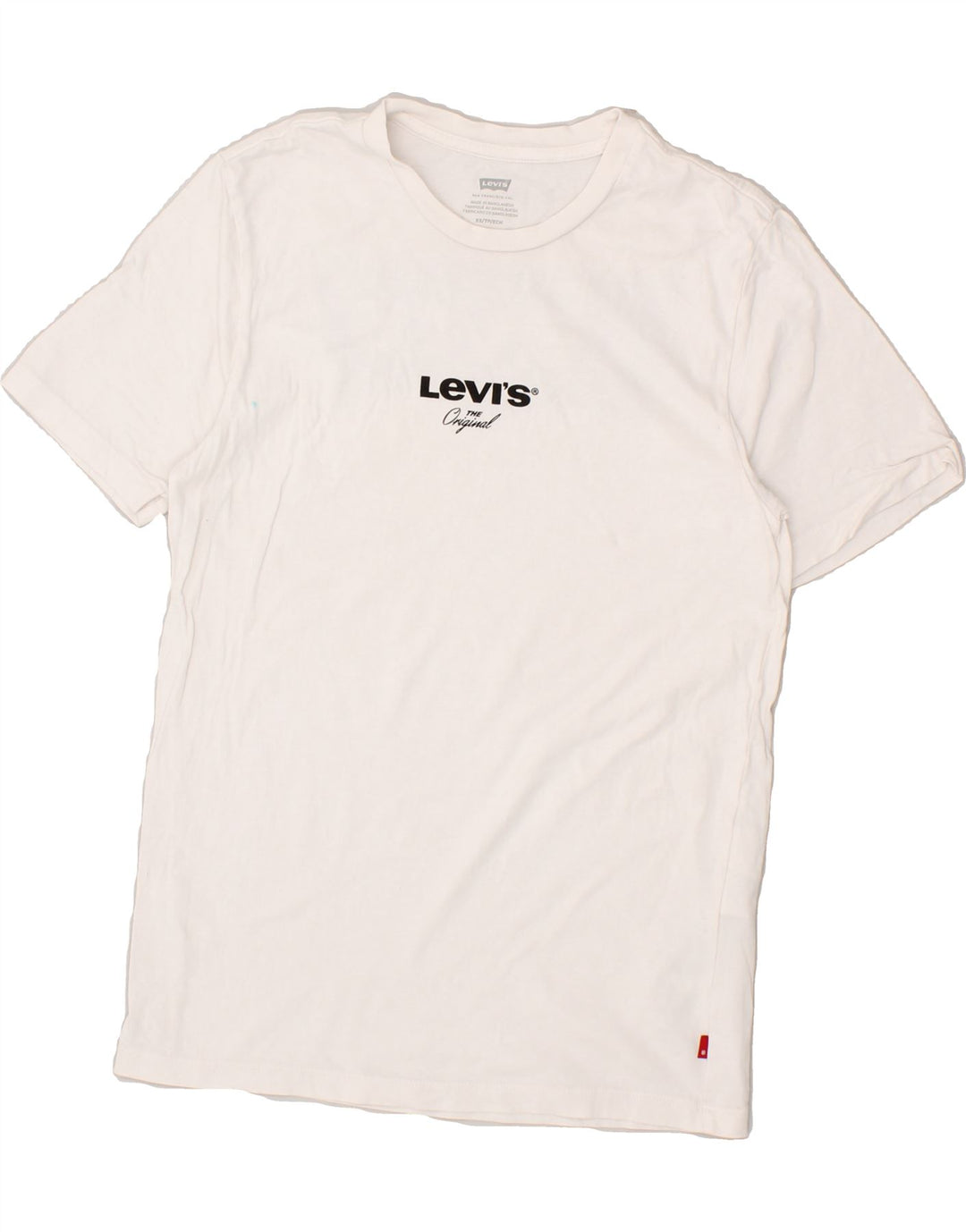 LEVI'S Mens Graphic T-Shirt Top XS White Vintage Levi's and Second-Hand Levi's from Messina Hembry 
